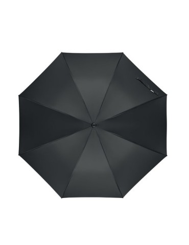 Parapluie coupe-vent pratique de 27'' personnalisé LLUVIA MO2286-06 Matières : PET recyclé Couleurs : noir marquage laser ultra 