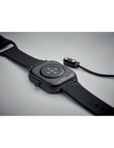 Montre sans fil de santé personnalisée et publicitaire - IRTO Matières : silicone Couleurs : noir goodies entreprise design