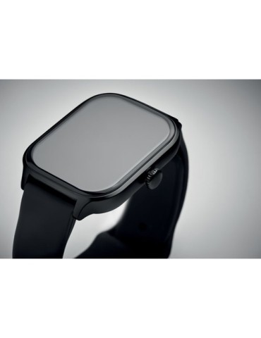 Montre sans fil de santé personnalisée et publicitaire - IRTO Matières : silicone Couleurs : noir objet publicitaire robuste