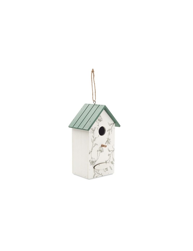 Maison d'oiseau en contreplaqué  personnalisé GREENJAY Matières : MDF Couleurs : blanc