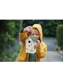 Maison d'oiseau en contreplaqué  personnalisé GREENJAY Matières : MDF Couleurs : blanc personnalisable avec votre logo