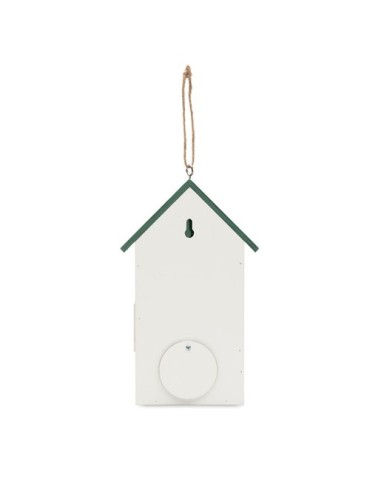 Maison d'oiseau en contreplaqué  personnalisé GREENJAY Matières : MDF Couleurs : blanc objet promotionnel éco-responsable