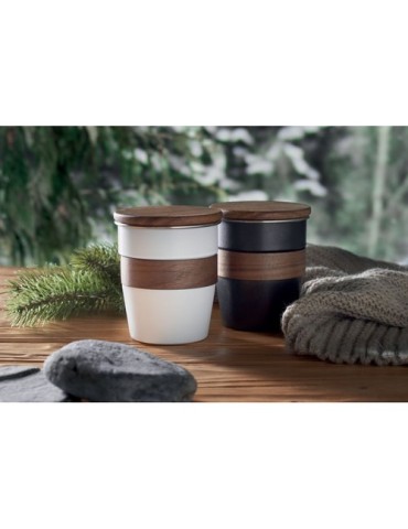 Gobelet Incassable Personnalisé 350 ml en Acier Inox WALNUT Couleurs : blanc Matières : acier inoxydable recyclé goodies entrepr