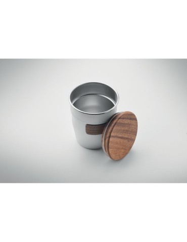 Gobelet Incassable Personnalisé 350 ml en Acier Inox WALNUT Couleurs : blanc Matières : acier inoxydable recyclé impression logo
