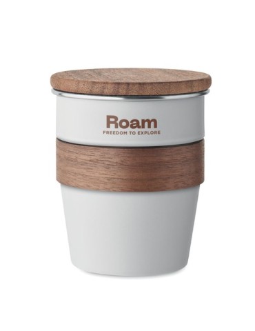 Gobelet Incassable Personnalisé 350 ml en Acier Inox WALNUT Couleurs : blanc Matières : acier inoxydable recyclé goodies personn