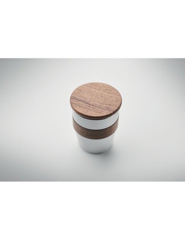 Gobelet Incassable Personnalisé 350 ml en Acier Inox WALNUT Couleurs : blanc Matières : acier inoxydable recyclé objet promo pet