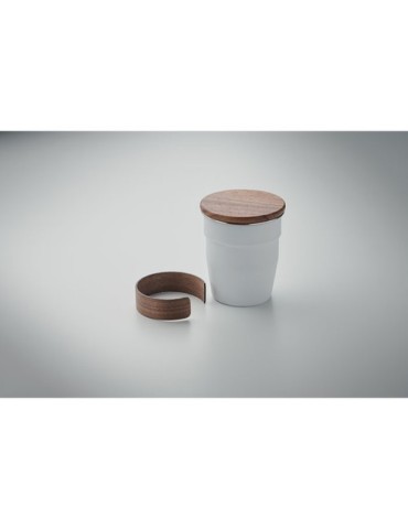 Gobelet Incassable Personnalisé 350 ml en Acier Inox WALNUT Couleurs : blanc Matières : acier inoxydable recyclé goodies publici
