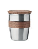 Gobelet Incassable Personnalisé 350 ml en Acier Inox WALNUT Couleurs : argenté mat Matières : acier inoxydable recyclé cadeau en