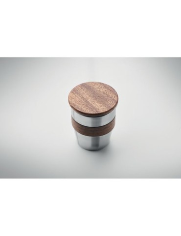 Gobelet Incassable Personnalisé 350 ml en Acier Inox WALNUT Couleurs : argenté mat Matières : acier inoxydable recyclé personnal