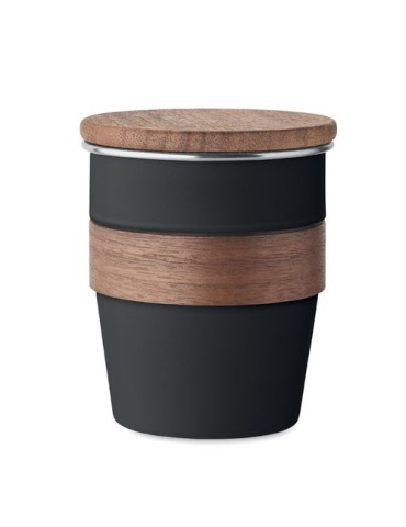 Gobelet Incassable Personnalisé 350 ml en Acier Inox WALNUT Couleurs : noir Matières : acier inoxydable recyclé personnalisable 