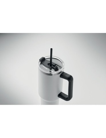 Gobelet isotherme personnalisé double paroi 1200ml SUMA Couleurs : blanc Matières : acier inoxydable recyclé impression logo hau