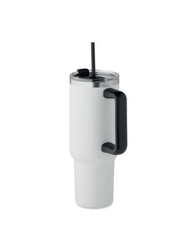 Gobelet isotherme personnalisé double paroi 1200ml SUMA Couleurs : blanc Matières : acier inoxydable recyclé objet promo petit b