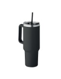 Gobelet isotherme personnalisé double paroi 1200ml SUMA Couleurs : noir Matières : acier inoxydable recyclé goodies publicitaire
