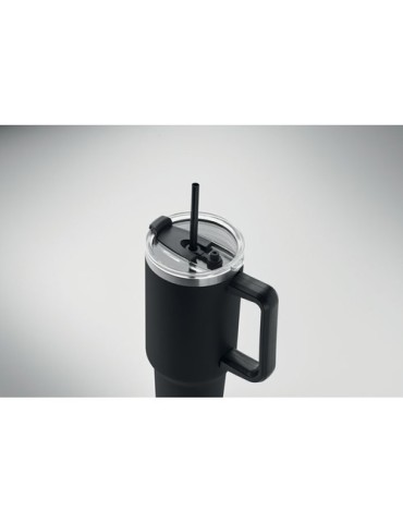 Gobelet isotherme personnalisé double paroi 1200ml SUMA Couleurs : noir Matières : acier inoxydable recyclé objet promotionnel é