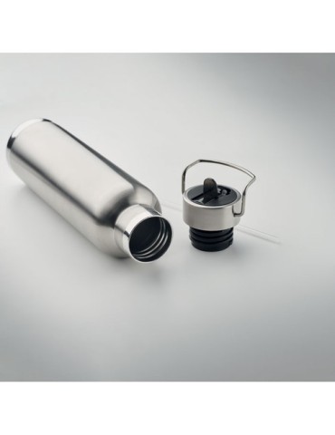 Bouteille isotherme  personnalisée 660 ml - RIFLOW Couleurs : argenté mat Matières : acier inoxydable recyclé objet promotionnel