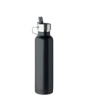 Bouteille isotherme  personnalisée 660 ml - RIFLOW Couleurs : noir Matières : acier inoxydable recyclé cadeau entreprise pas che