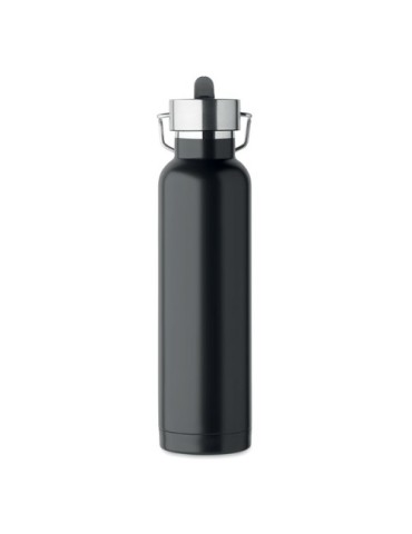 Bouteille isotherme  personnalisée 660 ml - RIFLOW Couleurs : noir Matières : acier inoxydable recyclé cadeau affaires élégant