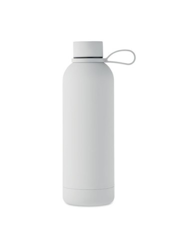 Bouteille isotherme double paroi 500 ml personnalisée - EMERALD Couleurs : blanc Matières : acier inoxydable recyclé personnalis