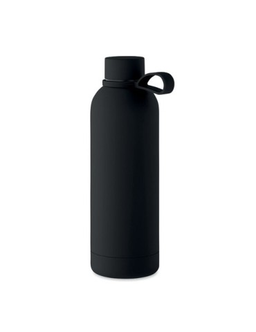 Bouteille isotherme double paroi 500 ml personnalisée - EMERALD Couleurs : noir Matières : acier inoxydable recyclé goodies publ