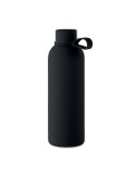 Bouteille isotherme double paroi 500 ml personnalisée - EMERALD Couleurs : noir Matières : acier inoxydable recyclé goodies publ
