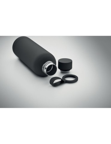 Bouteille isotherme double paroi 500 ml personnalisée - EMERALD Couleurs : noir Matières : acier inoxydable recyclé personnalisa