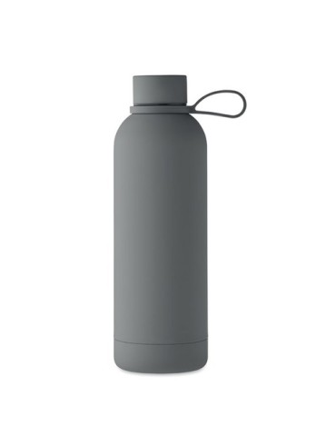 Bouteille isotherme double paroi 500 ml personnalisée - EMERALD Couleurs : pierre Matières : acier inoxydable recyclé goodies pu