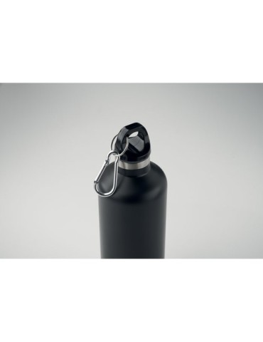 Bouteille isotherme  double paroi 500 ml - CARABI Couleurs : noir Matières : acier inoxydable recyclé livraison express 24h 48h