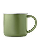 Tasse personnalisée en acier inox recyclé - CARIBU Couleurs : vert foncé Matières : acier inoxydable recyclé objet publicitaire 