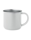 Tasse personnalisée en acier inox recyclé - CARIBU Couleurs : blanc Matières : acier inoxydable recyclé cadeau entreprise pas ch