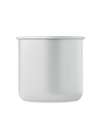 Tasse personnalisée en acier inox recyclé - CARIBU Couleurs : blanc Matières : acier inoxydable recyclé marquage laser ultra pré