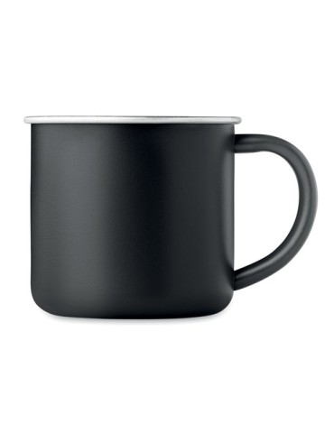 Tasse personnalisée en acier inox recyclé - CARIBU Couleurs : noir Matières : acier inoxydable recyclé goodies entreprise design