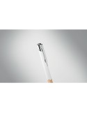 Stylo personnalisé en aluminium à encre bleue - SPARTA Matières : bambou Couleurs : blanc objet promo petit budget