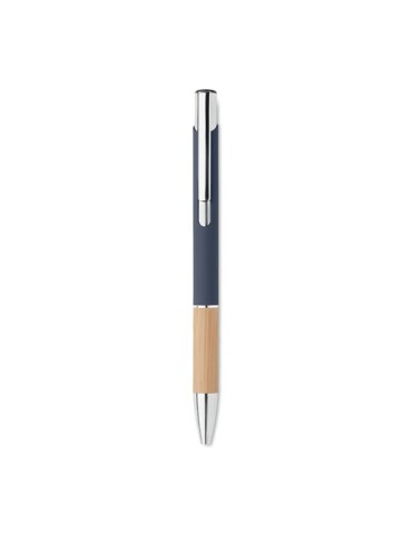 Stylo personnalisé en aluminium à encre bleue - SPARTA Matières : bambou Couleurs : bleu accessoire événementiel unique