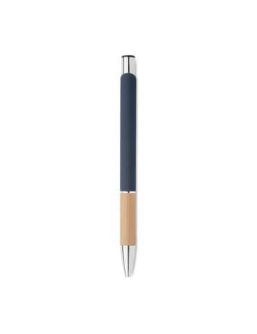 Stylo personnalisé en aluminium à encre bleue - SPARTA Matières : bambou Couleurs : bleu impression logo haute qualité