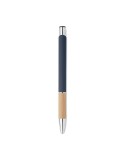Stylo personnalisé en aluminium à encre bleue - SPARTA Matières : bambou Couleurs : bleu impression logo haute qualité