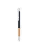 Stylo personnalisé en aluminium à encre bleue - SPARTA Matières : bambou Couleurs : noir cadeau entreprise pas cher