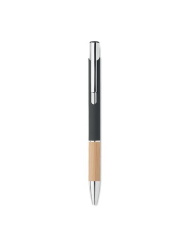 Stylo personnalisé en aluminium à encre bleue - SPARTA Matières : bambou Couleurs : noir goodies entreprise design