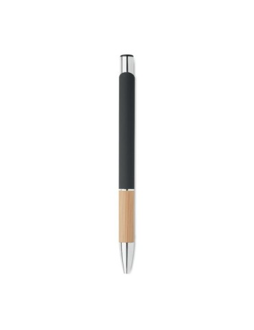 Stylo personnalisé en aluminium à encre bleue - SPARTA Matières : bambou Couleurs : noir objet publicitaire robuste