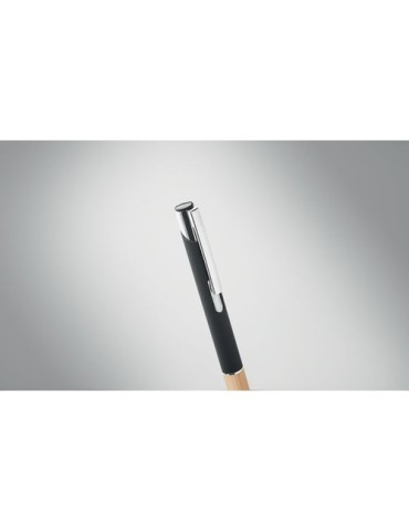 Stylo personnalisé en aluminium à encre bleue - SPARTA Matières : bambou Couleurs : noir cadeau affaires élégant