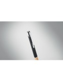 Stylo personnalisé en aluminium à encre bleue - SPARTA Matières : bambou Couleurs : noir cadeau affaires élégant