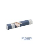 Serviette de plage  personnalisée 70x140cm - SEAQUAL® Matières : coton recyclé Couleurs : bleu personnalisable avec votre logo