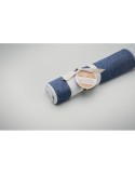 Serviette de plage  personnalisée 70x140cm - SEAQUAL® Matières : coton recyclé Couleurs : bleu accessoire événementiel unique