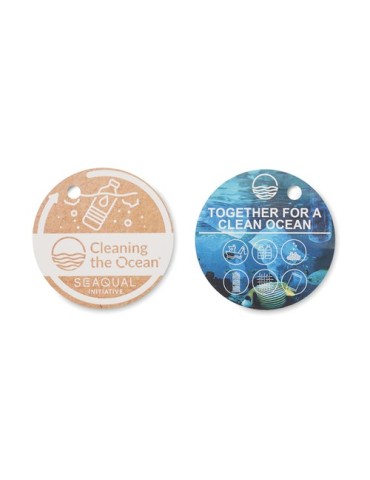 Serviette de plage  personnalisée 70x140cm - SEAQUAL® Matières : coton recyclé Couleurs : bleu impression logo haute qualité