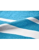 Serviette de plage  personnalisée 70x140cm - SEAQUAL® Matières : coton recyclé Couleurs : turquoise marquage laser ultra précis