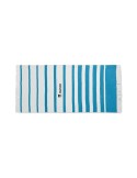 Serviette de plage  personnalisée 70x140cm - SEAQUAL® Matières : coton recyclé Couleurs : turquoise personnalisation rapide en F