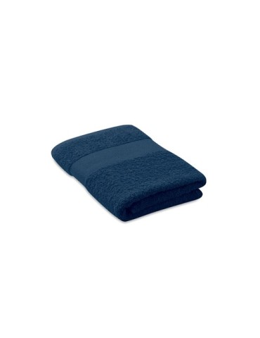 Serviette de bain éponge personnalisée en coton organique 50x30cm SERRY Matières : coton biologique Couleurs : bleu cadeau entre