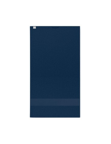 Serviette de bain éponge personnalisée en coton organique 50x30cm SERRY Matières : coton biologique Couleurs : bleu impression l