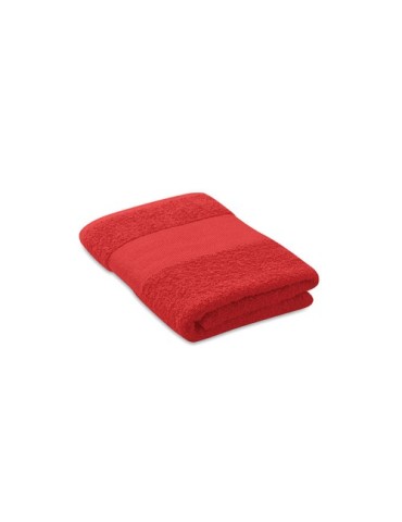 Serviette de bain éponge personnalisée en coton organique 50x30cm SERRY Matières : coton biologique Couleurs : rouge accessoire 