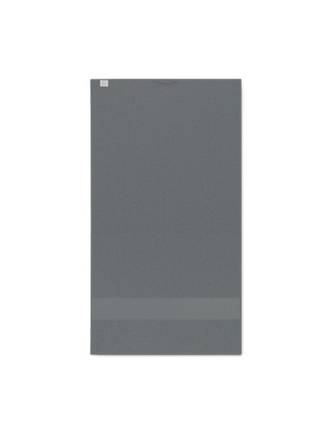 Serviette de bain éponge personnalisée en coton organique 50x30cm SERRY Matières : coton biologique Couleurs : gris objet promot