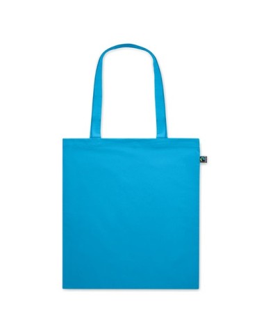 Sac shopping  personnalisé 140gr/m² - Fairtrade OSOLE COLOUR Matières : coton Couleurs : turquoise objet publicitaire robuste